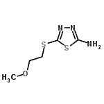 结构式 CAS# 82381-77-9, 5-[(2-甲氧基乙基)硫基]-1,3,4-噻二唑-2-胺