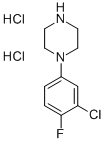 结构式 CAS# 827614-46-0, 1-(3-氯-4-氟苯基)-哌嗪二盐酸盐