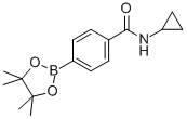 结构式 CAS# 827614-68-6, 4-(N-环丙基氨基羰基)苯硼酸频哪醇酯