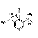 结构式 CAS# 827616-49-9, 3,5-二(三甲基硅烷基)异烟腈