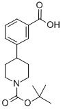 structure of CAS# 828243-30-7, 3-(1-(Tert-Butoxycarbonyl)Piperidin-4-Yl)Benzoic Acid;3-(1-(TERT-BUTOXYCARBONYL)PIPERIDIN-4-YL)BENZOIC ACID;1-BOC-4-(3-CARBOXY-PHENYL)-PIPERIDINE;N-BOC-4-(3-CARBOXYPHENYL) PIPERIDINE