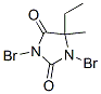 structure of CAS# 82925-96-0, 1,3-Dibromo-5-Ethyl-5-Methylimidazolidine-2,4-Dione;1,3-Dibromo-5-Ethyl-5-Methyl-Imidazolidine-2,4-Dione;1,3-Dibromo-5-Ethyl-5-Methyl-Hydantoin;2,4-Imidazolidinedione, 1,3-Dibromo-5-Ethyl-5-Methyl-