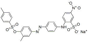 CAS#: 83006-49-9， Sodium 2-[4-[[4-[[(p-Tolyl)Sulphonyl]Oxy]-3-Tolyl]Azo]Anilino]-5-Nitrobenzenesulphonate