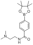 structure of CAS# 832114-11-1, 4-(2-(Dimethylamino)ethylcarbamoyl)phenylboronic acid, pinacol ester;N-(2-DIMETHYLAMINOETHYL)-4-(4,4,5,5-TETRAMETHYL-1,3,2-DIOXABOROLAN-2-YL)BENZAMIDE;4-(N-[2-(Dimethylamino)Ethyl]Carbamoyl)Benzeneboronic Acid Pinacol Ester, 95%;N-[2-(N',N'-DIMETHYLAMINO)ETHYL]BENZAMIDE-4-BORONIC ACID, PINACOL ESTER