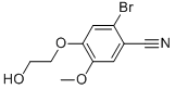 structure of CAS# 832674-46-1, 2-Bromo-4-(2-Hydroxy-Ethoxy)-5-Methoxy-Benzonitrile;2-BROMO-4-(2-HYDROXY-ETHOXY)-5-METHOXY-BENZONITRILE