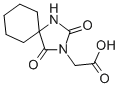 structure of CAS# 834-45-7, (2,4-Dioxo-1,3-Diazaspiro[4.5]Dec-3-Yl)Acetic Acid;2-(2,4-Diketo-1,3-Diazaspiro[4.5]Decan-3-Yl)Acetate;2-(2,4-Dioxo-1,3-Diazaspiro[4.5]Decan-3-Yl)Ethanoate;Zinc04200489