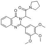 CAS#: 83409-10-3， 1-(1-Oxo-2-(4-Oxo-2-(3,4,5-Trimethoxyphenyl)-3(4H)-Quinazolinyl)Propyl)Pyrrolidine