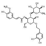 CAS#: 83529-62-8， 2-(3,4-Dihydroxyphenyl)ethyl 3-O-(6-deoxy-alpha-L-mannopyranosyl)-4-O-[(2E)-3-(4-hydroxy-3-methoxyphenyl)-2-propenoyl]-beta-D-glucopyranoside