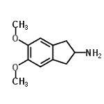 structure of CAS# 83598-55-4, 5,6-Dimethoxy-2-indanamine;5,6-Dimethoxy-indan-2-ylamine;MFCD08234972