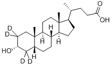 结构式 CAS# 83701-16-0, 石胆酸-2,2,4,4-D4