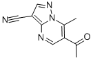 结构式 CAS# 83702-52-7, 6-乙酰基-7-甲基吡唑并[1,5-a]嘧啶-3-甲腈