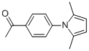 structure of CAS# 83935-45-9, N-(4-Acetylphenyl)-2,5-Dimethylpyrrole;1-[4-(2,5-Dimethyl-1-Pyrrolyl)Phenyl]Ethanone;Ag-690/12868683;Zinc00153639