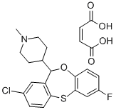 CAS#: 83986-24-7， 8-Chloro-2-Fluoro-6-(1-Methyl-4-Piperidyl)-6H-Dibenz(B,E)-1,4-Oxathiepin Hydrogen Maleate