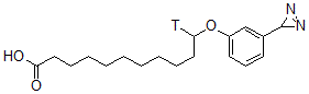 CAS#: 84061-77-8， 11-[3-(3H-Diazirin-3-yl)phenoxy]-11-tritioundecanoic acid
