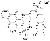 CAS#: 84100-75-4， 1-Amino-4-[[2-[[(5-Chloro-2,6-Difluoro-4-Pyrimidinyl)Amino]Methyl]-4-Methyl-5-Sulfophenyl]Amino]-9,10-Dihydro-9,10-Dioxo-2-Anthracenesulfonicacid Sodium Salt (1:2)