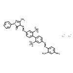 CAS#: 84176-81-8， Disodium 4-[(2,4-diaminophenyl)diazenyl]-4'-[(3-methyl-5-oxo-1-phenyl-4,5-dihydro-1H-pyrazol-4-yl)diazenyl]-2,2'-biphenyldisulfonate