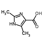 structure of CAS# 84255-24-3, 2,4-Dimethyl-1H-imidazole-5-carboxylic acid;2,5-Dimethyl-1H-imidazole-4-carboxylic acid;2,5-dimethylimidazole-4-carboxylic acid