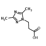 structure of CAS# 842971-05-5, 3-(3,5-Dimethyl-1H-1,2,4-triazol-1-yl)propanoic acid;1H-1,2,4-TRIAZOLE-1-PROPANOICACID, 3,5-DIMETHYL-;3-(3,5-Dimethyl-[1,2,4]triazol-1-yl)-propanoic acid;3-(3,5-Dimethyl-[1,2,4]triazol-1-yl)-propionic