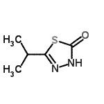 structure of CAS# 84352-67-0, 5-Isopropyl-1,3,4-thiadiazol-2-ol;1,3,4-thiadiazol-2-ol, 5-(1-methylethyl);1,3,4-thiadiazol-2-ol, 5-(1-methylethyl)-;5-isopropyl-1,3,4-thiadiazol-2-ol