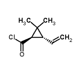 CAS 登录号：84368-72-9， (1R,3R)-2,2-二甲基-3-乙烯基环丙烷羰基氯化物