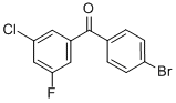 structure of CAS# 844879-12-5, 4-Bromo-3'-Chloro-5'-Fluorobenzophenone;4-BROMO-3'-CHLORO-5'-FLUOROBENZOPHENONE