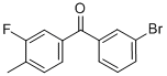 structure of CAS# 844879-55-6, 3-Bromo-3'-Fluoro-4'-Methylbenzophenone;3-BROMO-3'-FLUORO-4'-METHYLBENZOPHENONE