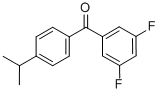 structure of CAS# 844885-09-2, 3,5-Difluoro-4'-Iso-Propylbenzophenone;3,5-DIFLUORO-4'-ISO-PROPYLBENZOPHENONE