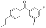 结构式 CAS# 844885-12-7, 3,5-二氟-4'-正丙基二苯甲酮