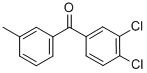 structure of CAS# 844885-24-1, 3,4-Dichloro-3'-Methylbenzophenone;3,4-DICHLORO-3'-METHYLBENZOPHENONE