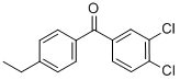structure of CAS# 844885-28-5, 3,4-Dichloro-4'-Ethylbenzophenone;3,4-DICHLORO-4'-ETHYLBENZOPHENONE