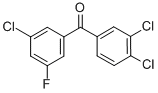 结构式 CAS# 844885-33-2, 5-氟-3,3',4'-三氯二苯甲酮