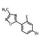 结构式 CAS# 845306-17-4, 5-(4-溴-2-氟苯基)-3-甲基-1,2,4-恶二唑