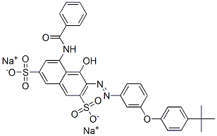 CAS#: 84559-89-7， Disodium 5-(Benzoylamino)-3-[[3-[4-(Tert-Butyl)Phenoxy]Phenyl]Azo]-4-Hydroxynaphthalene-2,7-Disulphonate