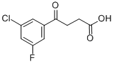 structure of CAS# 845790-47-8, 4-(3-Chloro-5-Fluorophenyl)-4-Oxobutyric Acid;4-(3-CHLORO-5-FLUOROPHENYL)-4-OXOBUTYRIC ACID