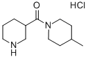 structure of CAS# 845885-84-9, (4-Methylpiperidino)(3-Piperidinyl)Methanone Hydrochloride;(4-METHYLPIPERIDINO)(3-PIPERIDINYL)METHANONE HYDROCHLORIDE;(4-Methylpiperidino)(3-Piperidinyl)Methanonehcl
