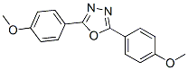 structure of CAS# 847-39-2, 2,5-Bis(4-Methoxyphenyl)-1,3,4-Oxadiazole;Oprea1_788010;1,3,4-Oxadiazole, 2,5-Bis(4-Methoxyphenyl)-;1,3,4-Oxadiazole, 2,5-Bis(P-Methoxyphenyl)-