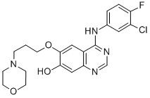 structure of CAS# 847949-49-9, O-Desmethyl Gefitinib;7-Quinazolinol, 4-[(3-Chloro-4-Fluorophenyl)Amino]-6-[3-(4-Morpholinyl)Propoxy]-;4-[(3-Chloro-4-Fluorophenyl)Amino]-6-[3-(4-Morpholinyl)Propoxy]-7-Quinazolinol;O-Desmethyl Gefitinib