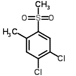 结构式 CAS# 849035-75-2, 1,2-二氯-4-甲基-5-(甲基磺酰基)苯