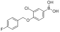 结构式 CAS# 849062-39-1, B-[3-氯-4-[(4-氟苯基)甲氧基]苯基]-硼酸
