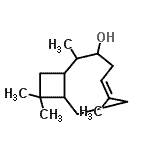 CAS 登录号：84963-18-8， (5Z)-2,6,10,10-四甲基双环[7.2.0]十一碳-5-烯-3-醇
