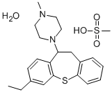 CAS 登录号：84964-85-2， 3-乙基-11-(4-甲基哌嗪并)-10,11-二氢二苯并(b,f)硫杂卓甲烷磺酸盐半水合物