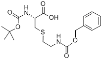 structure of CAS# 85003-76-5, (7R)-7-Carboxy-11,11-Dimethyl-9-Oxo-10-Oxa-5-Thia-2,8-Diazadodecanoic Acid 1-(Phenylmethyl) Ester