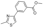 structure of CAS# 850375-07-4, 3-(2-Methyl-Thiazol-4-Yl)-Benzoic Acid Methyl Ester;3-(2-METHYL-THIAZOL-4-YL)-BENZOIC ACID METHYL ESTER;METHYL 3-(2-METHYL-1,3-THIAZOL-4YL)BENZOATE