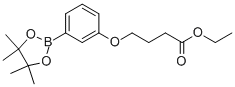 structure of CAS# 850411-09-5, 4-[3-(4,4,5,5-Tetramethyl-[1,3,2]Dioxaborolan-2-Yl)-Phenoxy]-Butyric Acid Ethyl Ester;4-[3-(4,4,5,5-TETRAMETHYL-[1,3,2]DIOXABOROLAN-2-YL)-PHENOXY]-BUTYRIC ACID ETHYL ESTER