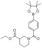 结构式 CAS# 850411-14-2, 4-(3-乙氧羰基哌啶)甲酰氨基苯硼酸频哪醇酯