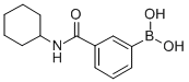 structure of CAS# 850567-25-8, 3-(Cyclohexylaminocarbonyl)Phenylboronic Acid;3-(Cyclohexylcarbamoyl)Benzeneboronic Acid, 98%;3-(CYCLOHEXYLAMINOCARBONYL)BENZENEBORONIC ACID;3-(CYCLOHEXYLAMINOCARBONYL)PHENYLBORONIC ACID