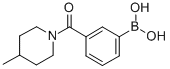 结构式 CAS# 850567-30-5, 3-(4-甲基哌啶-1-羰基)苯硼酸