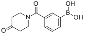 structure of CAS# 850567-32-7, 3-(4-Oxopiperidine-1-Carbonyl)Phenylboronic Acid;3-(4-Oxo-1-Piperidinylcarbonyl)Benzeneboronic Acid, 97%;3-(4-OXOPIPERIDINE-1-CARBONYL)PHENYLBORONIC ACID;(3-Boronophenyl)(4-Oxopiperidin-1-Yl)Methanone