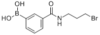 structure of CAS# 850567-42-9, N-(3-Bromopropyl) 3-Boronobenzamide;3-(3-Bromopropylcarbamoyl)Benzeneboronic Acid 97%;3-[(3-BROMOPROPYL)CARBAMOYL]PHENYLBORONIC ACID;3-(3-BROMOPROPYLCARBAMOYL)BENZENEBORONIC ACID