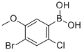structure of CAS# 850567-94-1, (4-Bromo-2-Chloro-5-Methoxy)Benzeneboronic Acid;(4-BROMO-2-CHLORO-5-METHOXY)BENZENEBORONIC ACID;4-BROMO-2-CHLORO-5-METHOXYPHENYLBORONIC ACID;2-Bromo-4-Chloroanisole-5-Boronic Acid